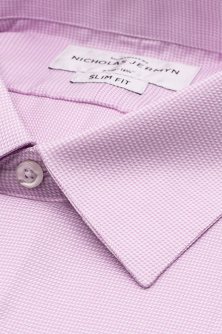 Luxury Houndstooth Lilac  - Slim Fit