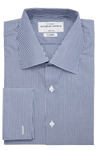 Carson Stripe Super Slim Double Cuff Men's Business Shirt
