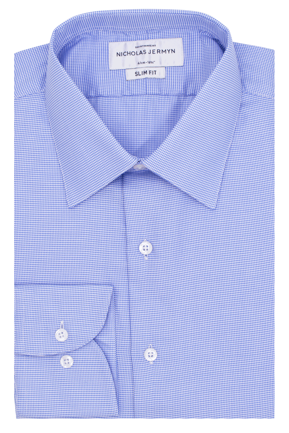 Luxury Houndstooth Blue  - Slim Fit - Single Cluff