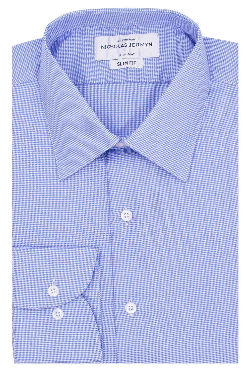 Luxury Houndstooth Blue  - Slim Fit