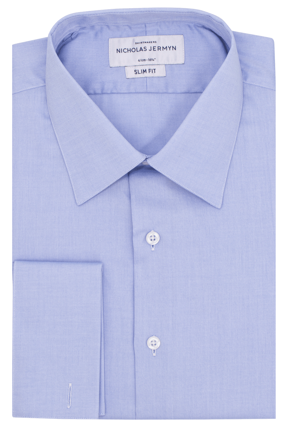 Kemp Oxford Blue - Slim Fit - Double Cuff