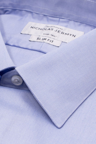 Kemp Oxford Blue - Slim Fit - Double Cuff