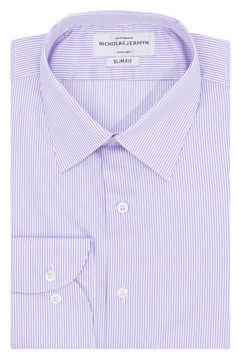 Suffolk Stripe Purple  - Slim Fit - Single Cuff