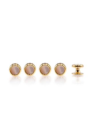 Mother of Pearl Studs - Gold