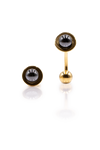 Black Pearl Cufflinks - Gold