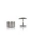Curved Rectangular Cufflinks - Brushed Silver