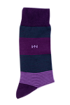 Egyptian Cotton Socks - Purple Stripe