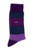 Egyptian Cotton Socks - Purple Stripe
