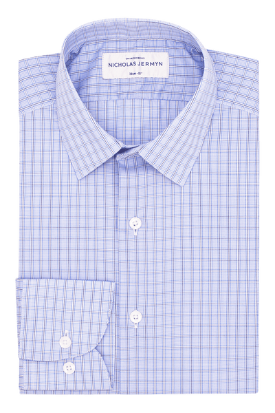 Soho Check Blue - Slim Fit