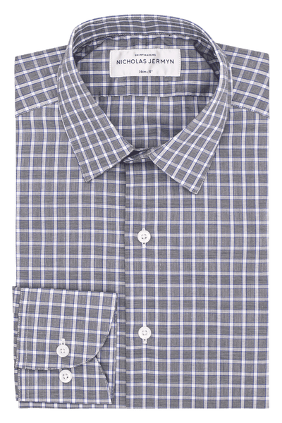 Becker Check Grey - Slim Fit