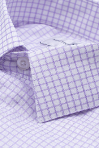 Pickford Check Purple - Super Slim
