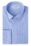 Lawrence Check Super Slim Double Cuff Men's Business Shirt