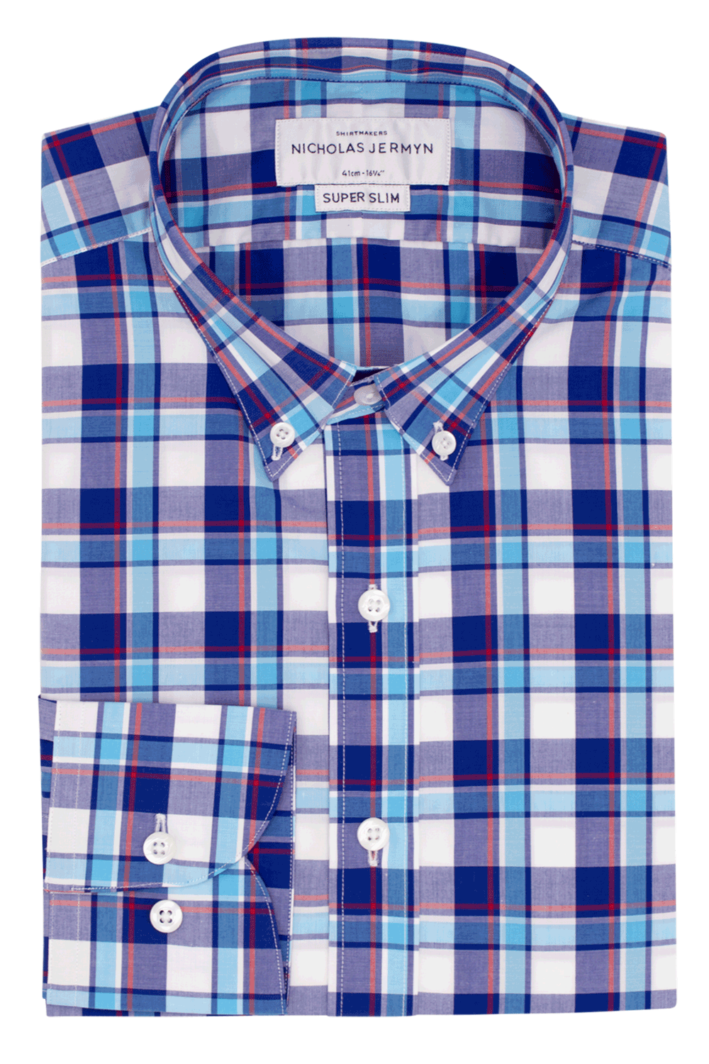 Gibbston Plaid Blue - Super Slim