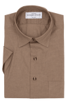 Farlow Linen Taupe - Short Sleeved - Slim Fit