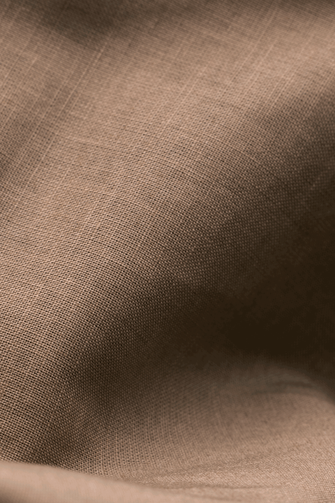 Farlow Linen Taupe - Short Sleeved - Super Slim