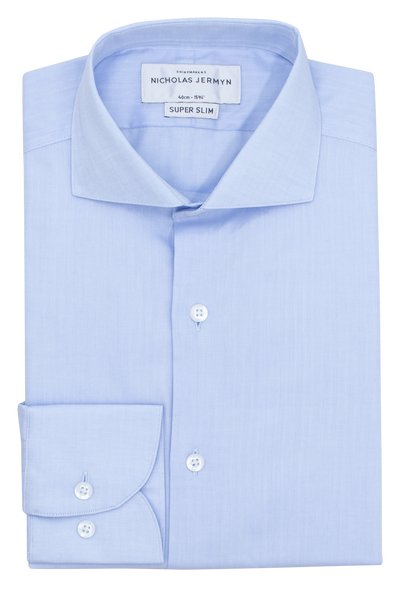 Fine Herringbone Blue