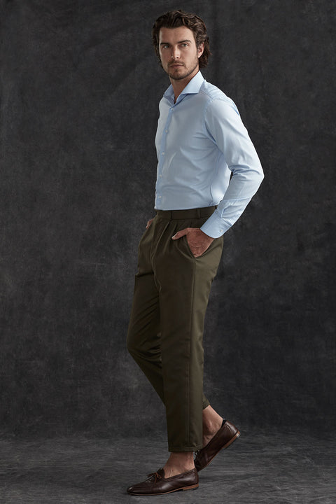 Fine Herringbone Blue
