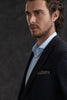 Fine Herringbone Blue