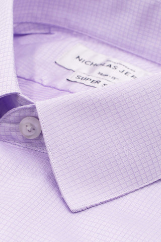 Stretch Purple - Slim Fit - Double Cuff
