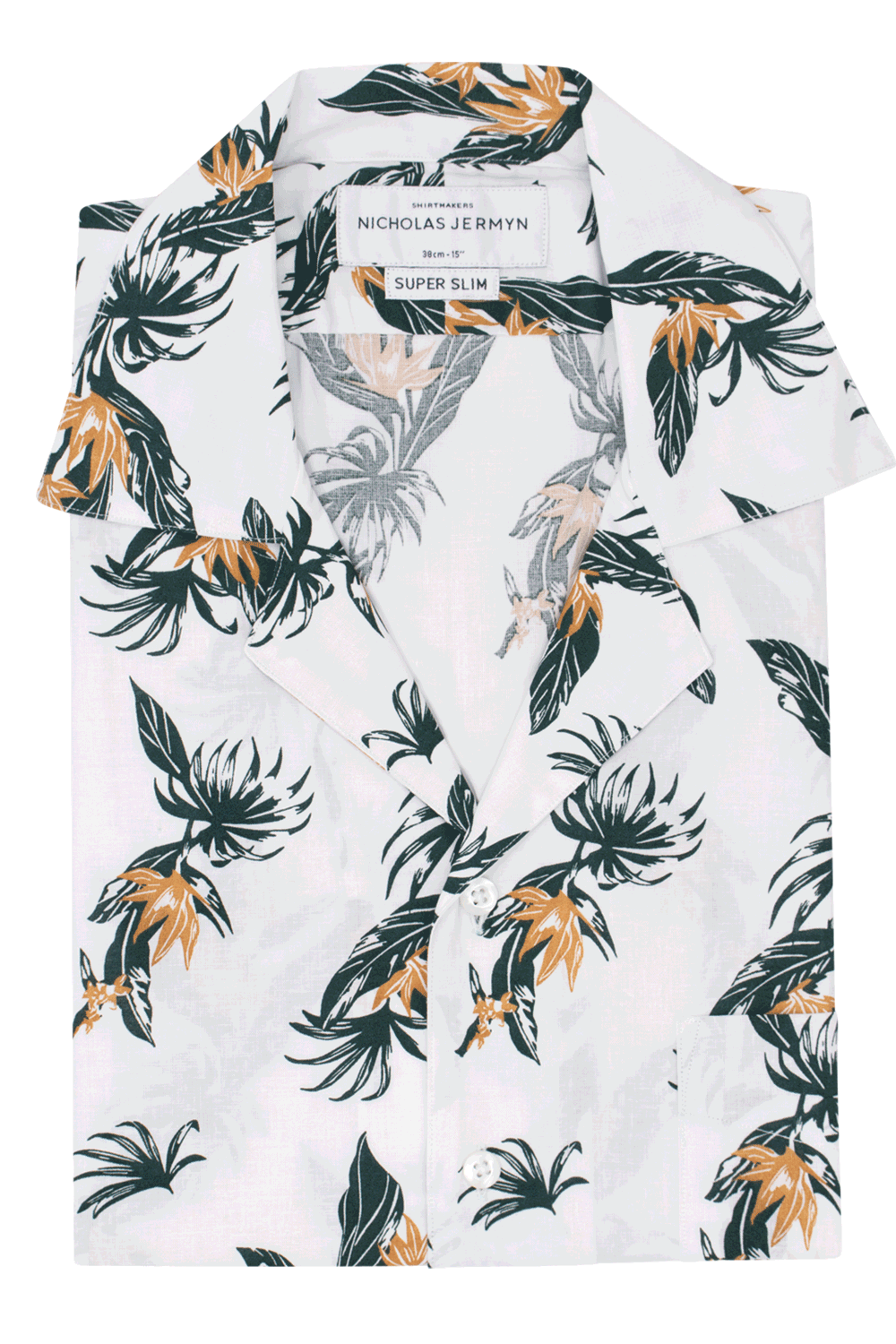 Leaf Print - Short Sleeved - Super Slim