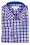 Mackelvie Check Indigo - Slim Fit - Double Cuff