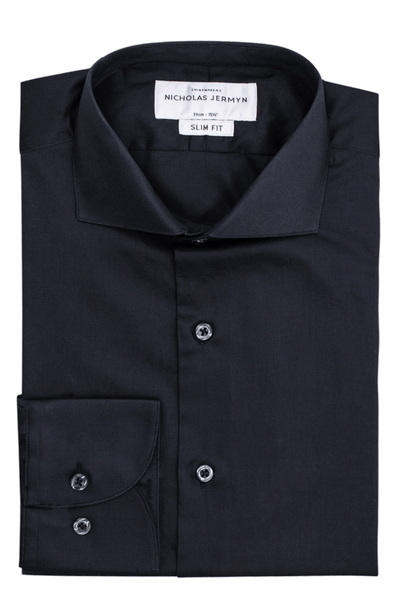 Grierson Black - Slim Fit - Single Cuff