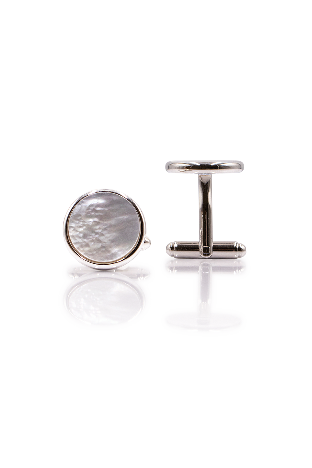 Mother of Pearl Cufflinks - Silver