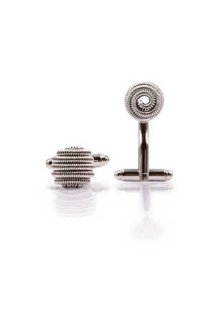 Spiral Cufflinks - Silver