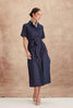 Linen Navy Shirt Dress