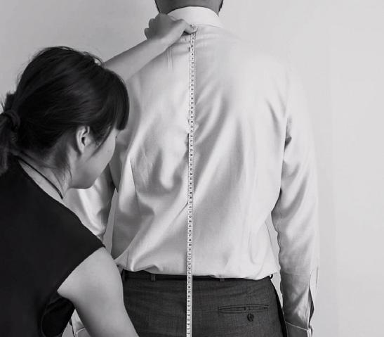 custom shirt measure back length